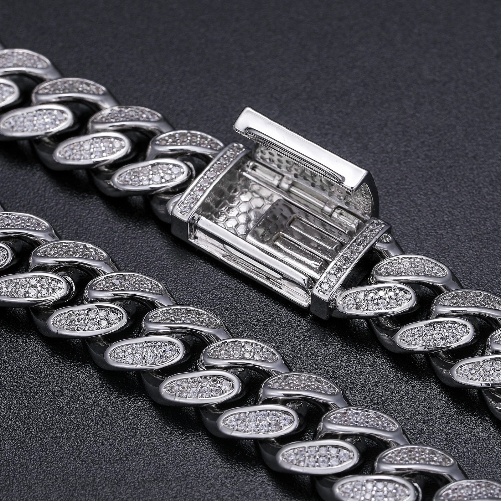 Moissanite Cuban Link Chain Necklace – 12mm Iced Out | 925 Sterling Silver Hip Hop Jewelry for Men & Women