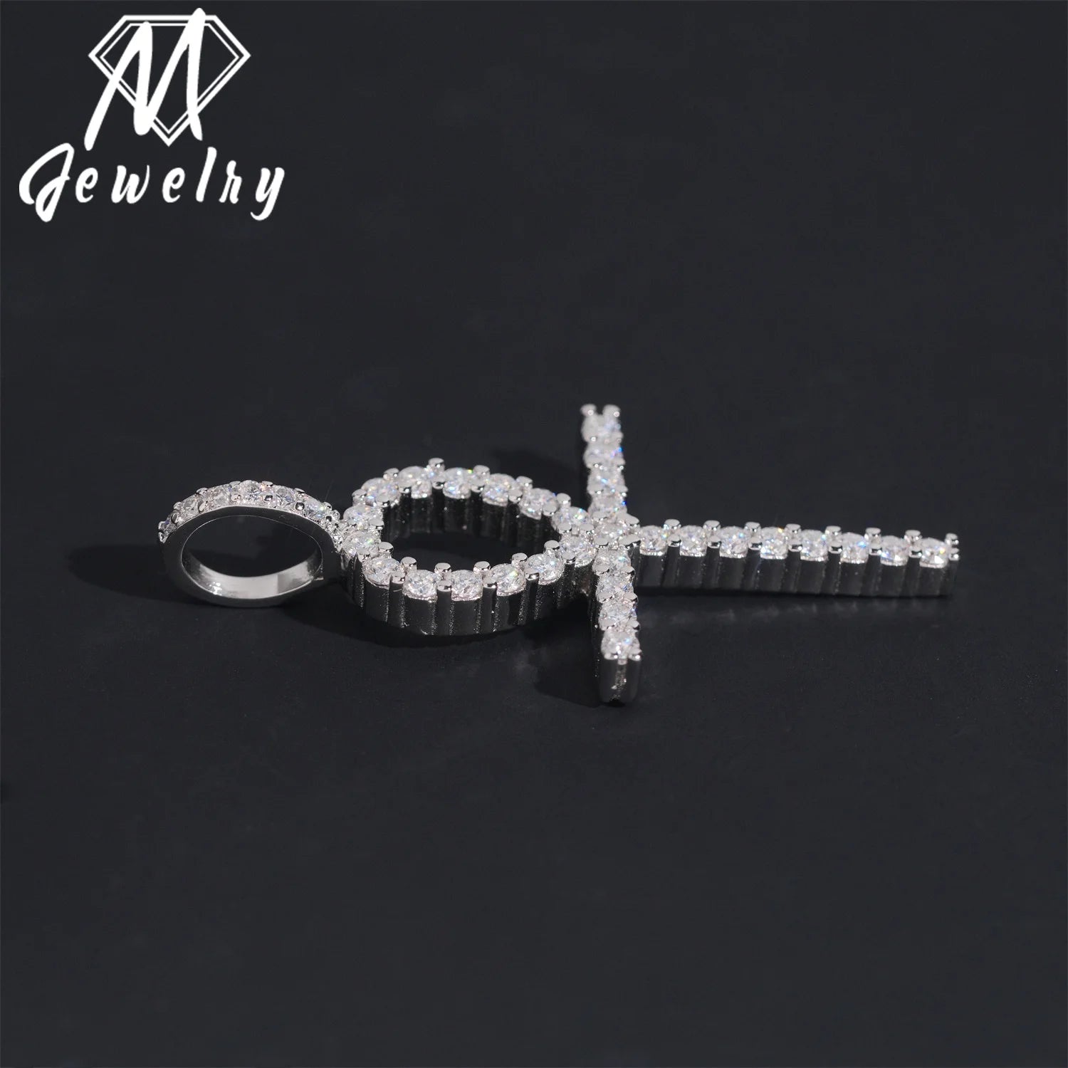 Moissanite Cross Pendant – Iced Out Diamond Hip Hop Jewelry | 925 Sterling Silver New Arrivals Bulk Stock Pendants Set