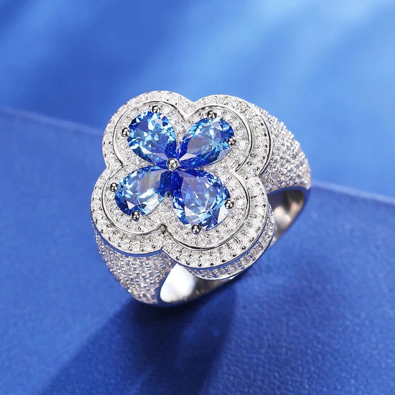 Moissanite Star Ring – Iced Out Design | 925 Sterling Silver Luxury Jewelry for Men & Women