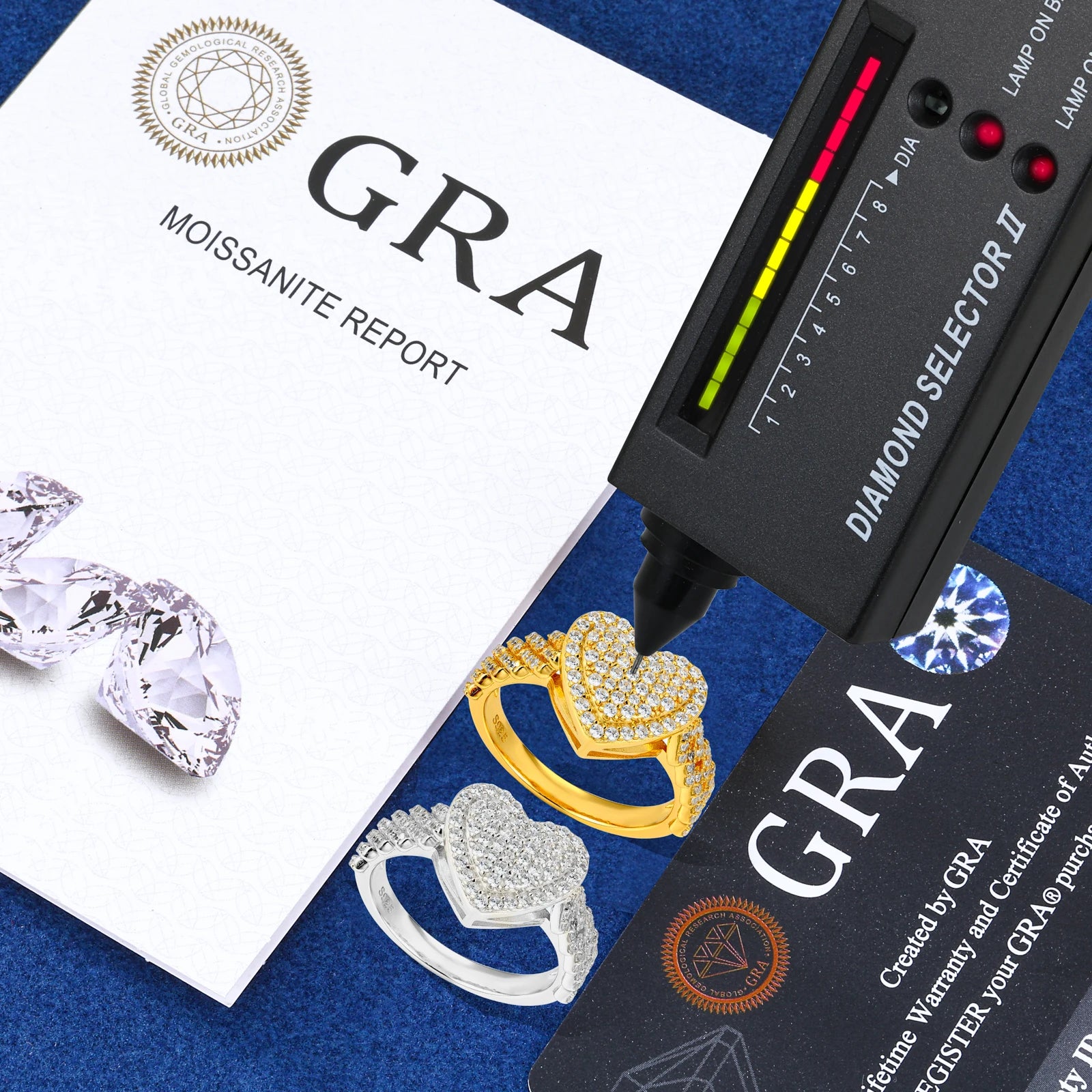 Moissanite Cuban Ring – Full Diamond Heart Design GRA Certified | 925 Sterling Silver Hip Hop Band Ring Jewelry for Men & Women