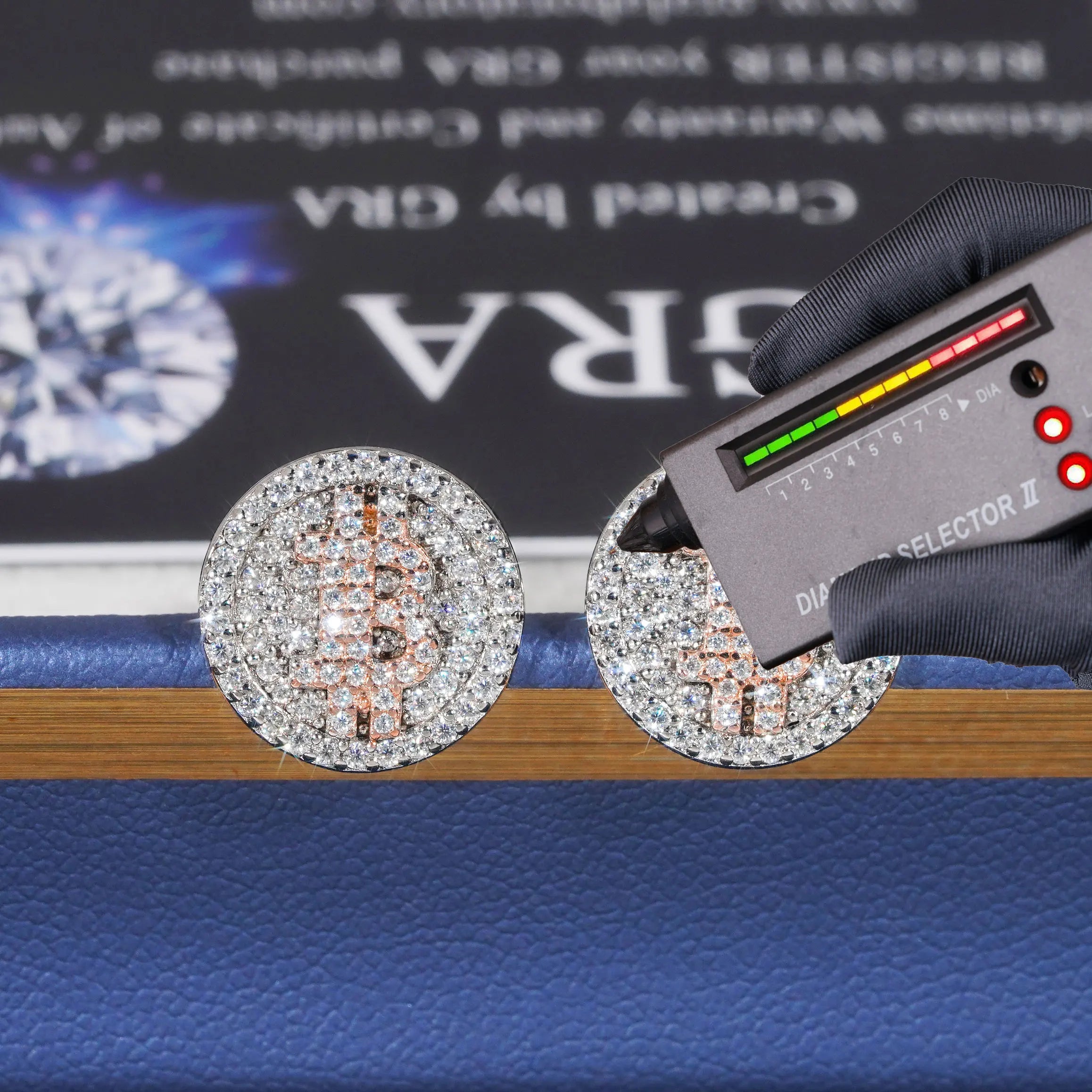 Moissanite Letter B Earrings – Round Screw Stud Hip Hop Jewelry | 925 Sterling Silver D Color Diamond Pass Test Jewelry