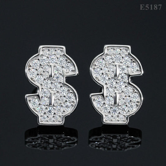 Dollar sign earrings