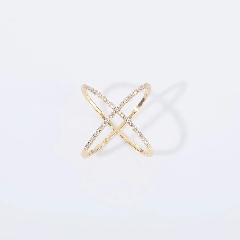 Moissanite Cross Ring – 0.25CT D Color VVS Diamond Wedding Band | 925 Sterling Silver Fine Jewelry for Women