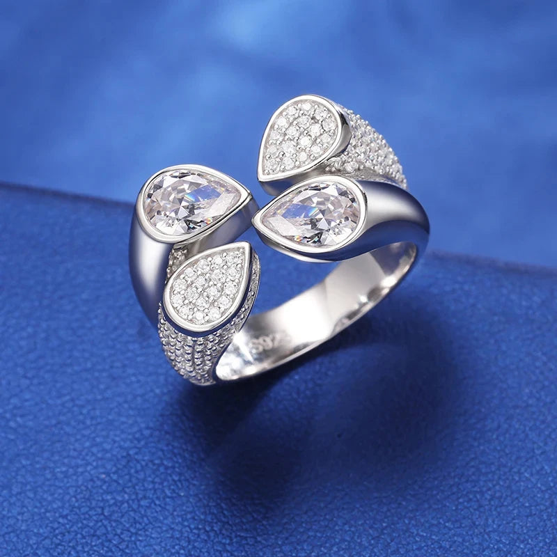 Moissanite Star Ring – Iced Out Design | 925 Sterling Silver Luxury Jewelry for Men & Women