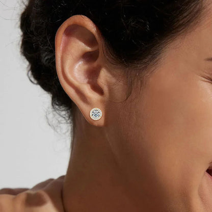 Circle thread moissanite earrings