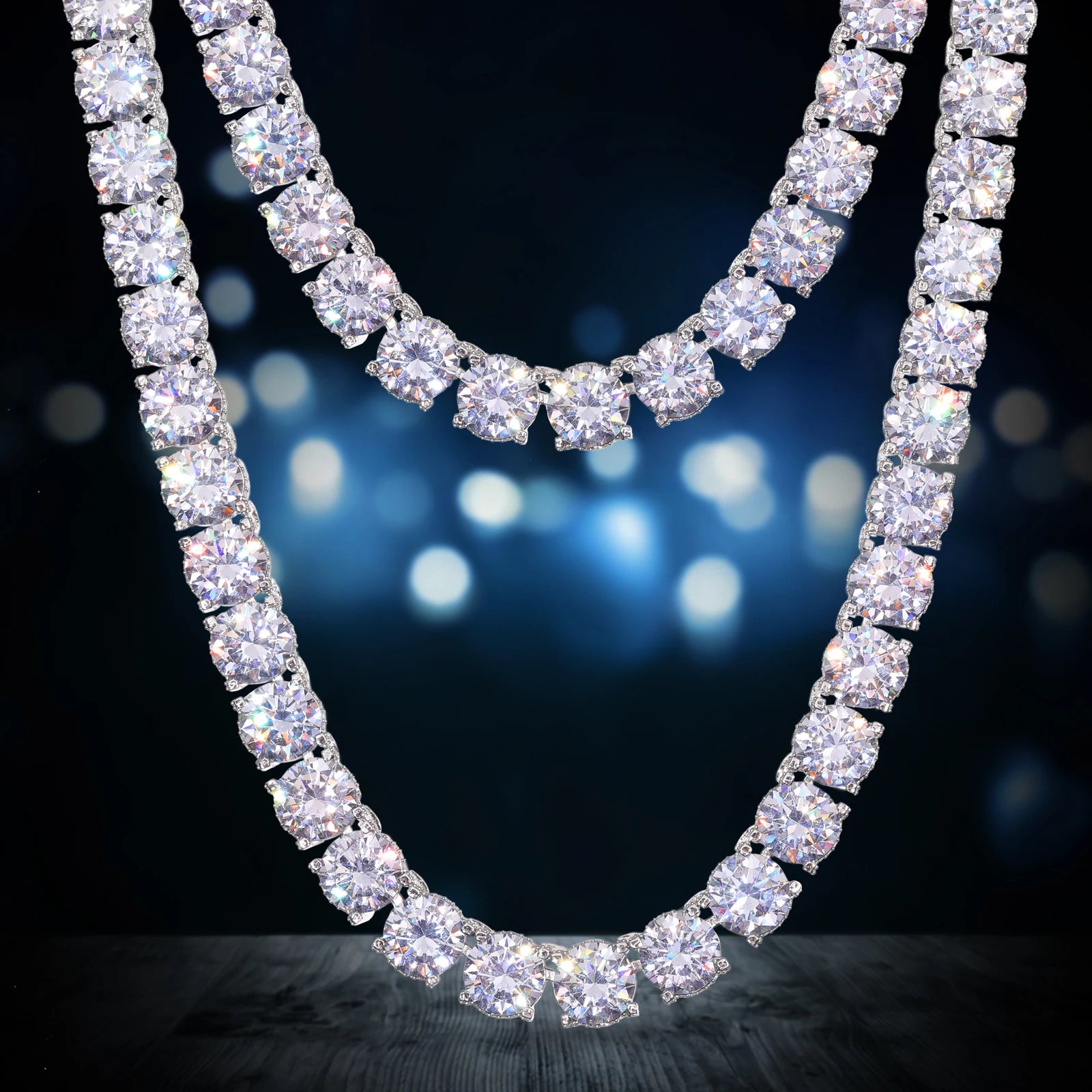 Moissanite Tennis Chain Necklace – 10mm VVS Iced Out | Luxury Hip Hop Jewelry for Men & Women