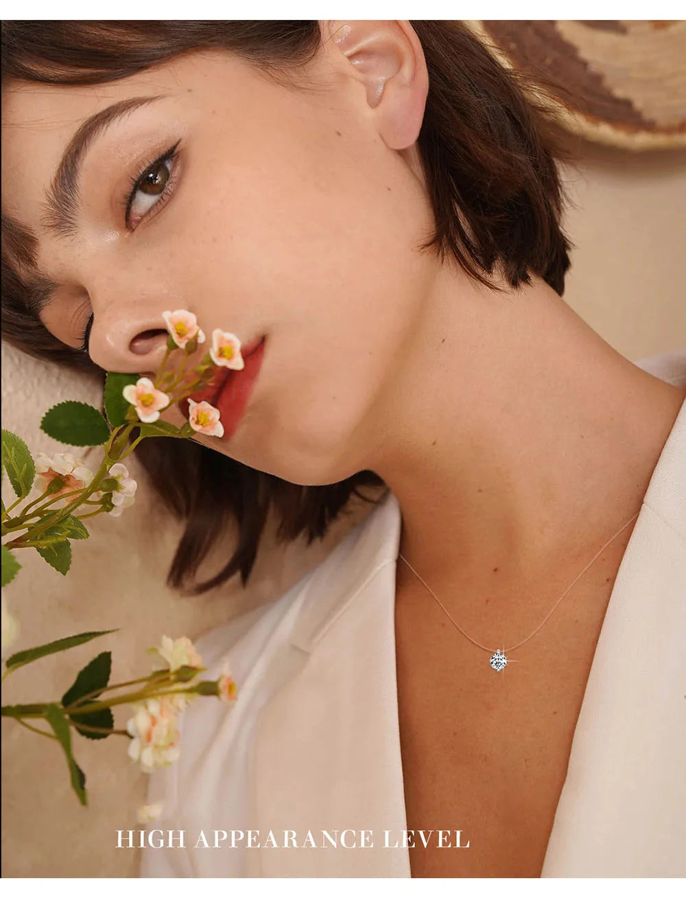 Moissanite Necklace for Women – 0.5ct 1ct 2ct 3ct Certified Brilliant Cut Pendant | Sparkling Fishing Line Design Pure 925 Sterling Silver