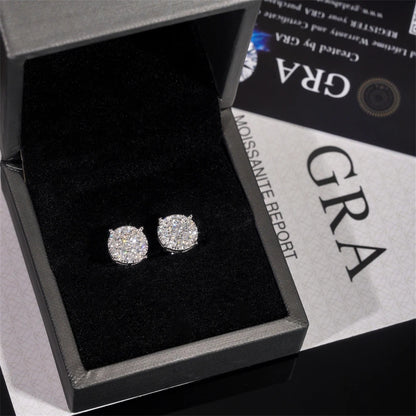 Round cluster earrings