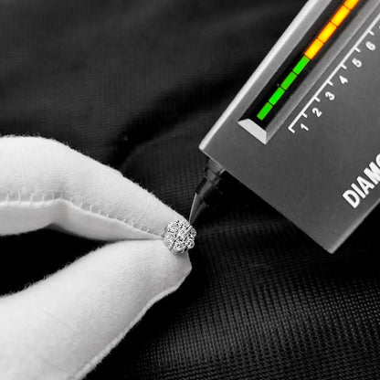 Cluster flower moissanite earrings