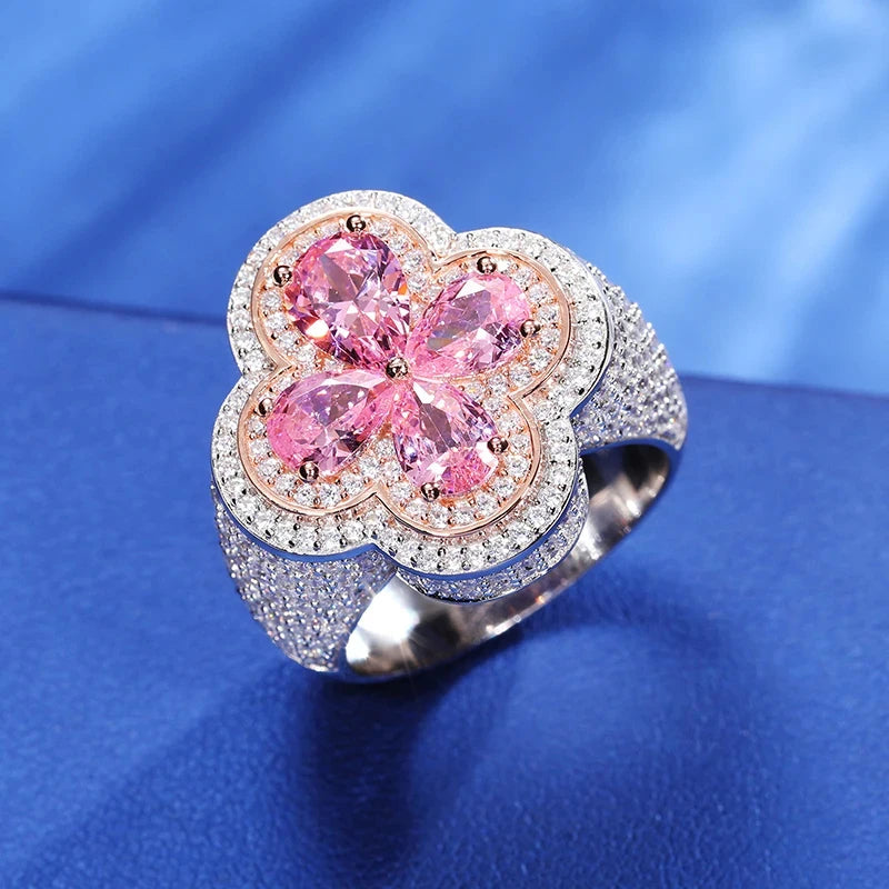 Moissanite Star Ring – Iced Out Design | 925 Sterling Silver Luxury Jewelry for Men & Women