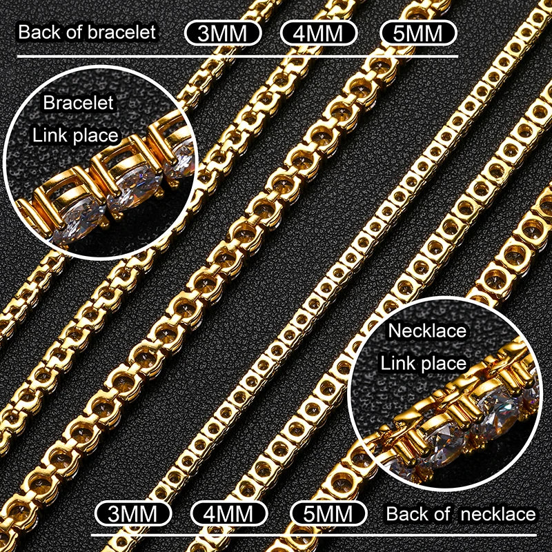 Moissanite Tennis Bracelet – D VVS1 | S925 Sterling Silver 18K White Gold Plated Jewelry for Men & Women