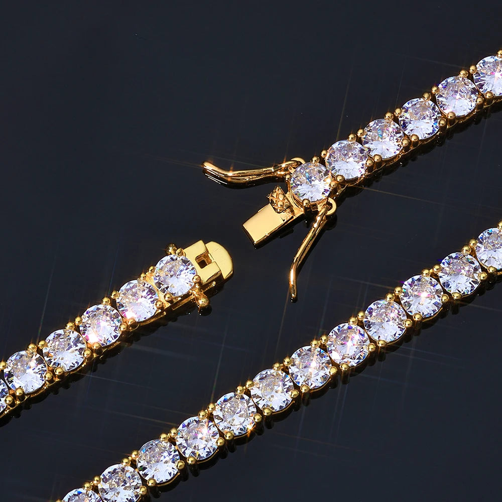 Moissanite Tennis Bracelet – 5mm D VVS1 Pass Diamond Test | 925 Sterling Silver Bracelet for Women & Men