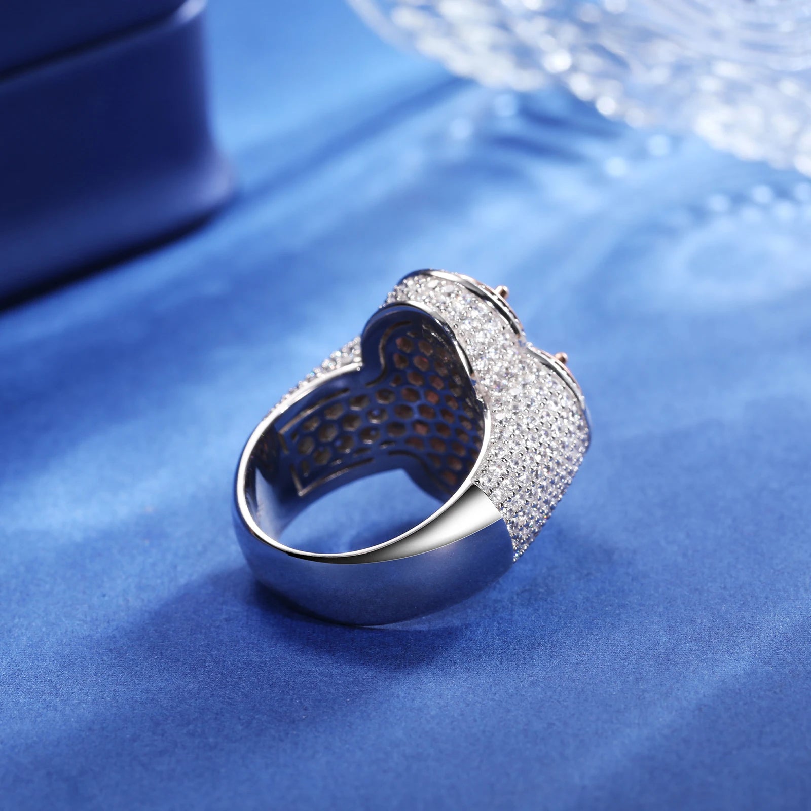 Moissanite Star Ring – Iced Out Design | 925 Sterling Silver Luxury Jewelry for Men & Women