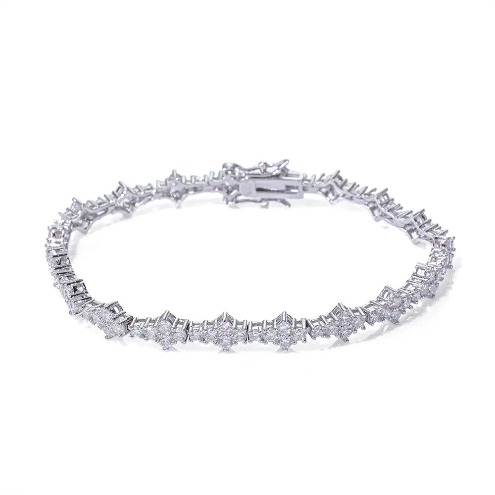 Moissanite Tennis Bracelet – Original Brilliant Cut D Color VVS1 Pass Diamond Test | 925 Sterling Silver Gift Fine Jewelry