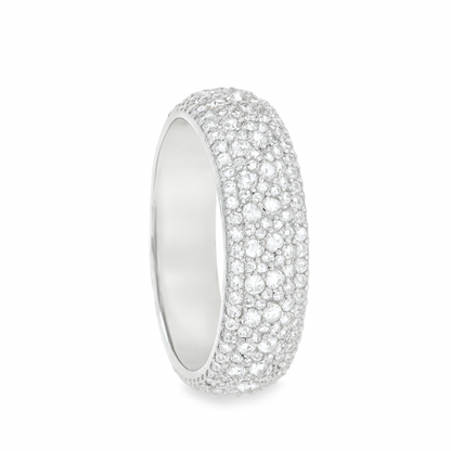 Upside down moissanite band