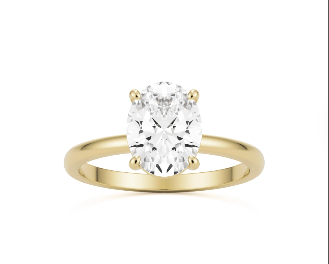 Oval solitare moissanite ring