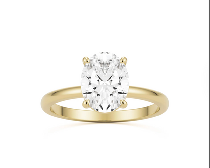 Oval solitare moissanite ring