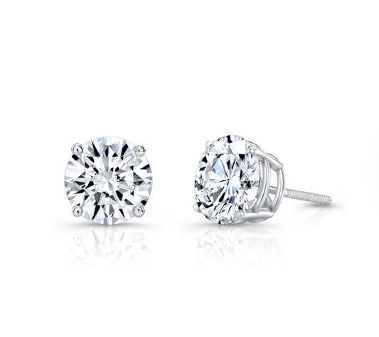 Plain studs moissanite