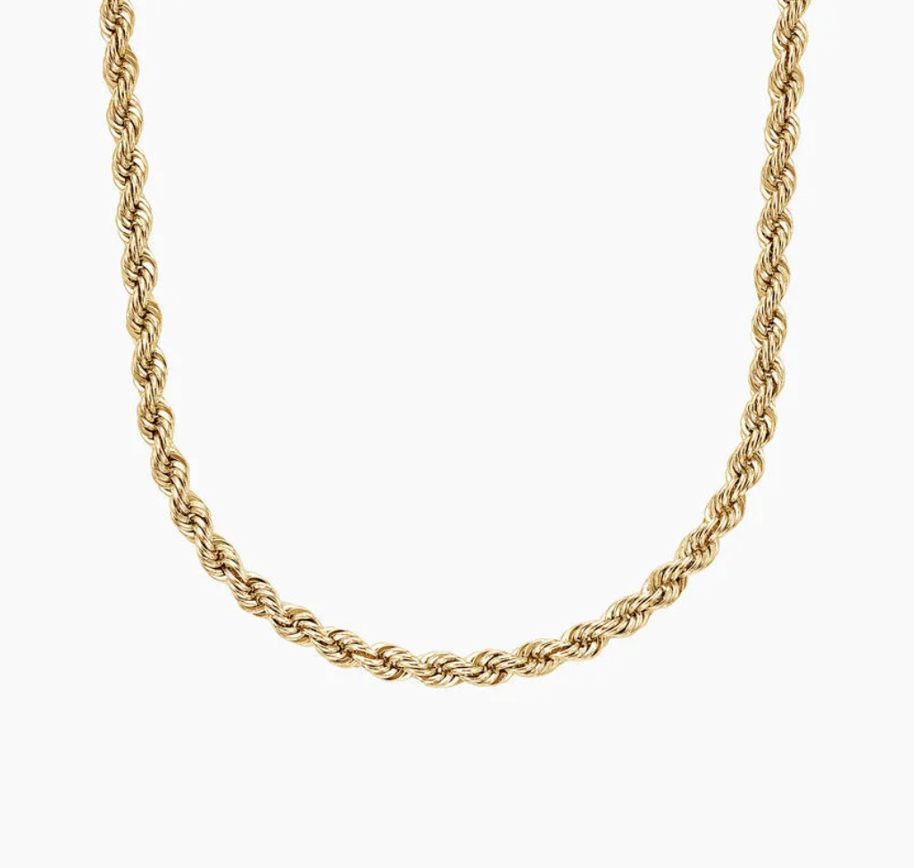 3.8mm 10k gold rope chain