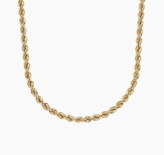 3.8mm 10k gold rope chain