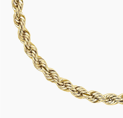 3.8mm 10k gold rope chain