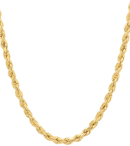 4.5mm 10k gold rope chain