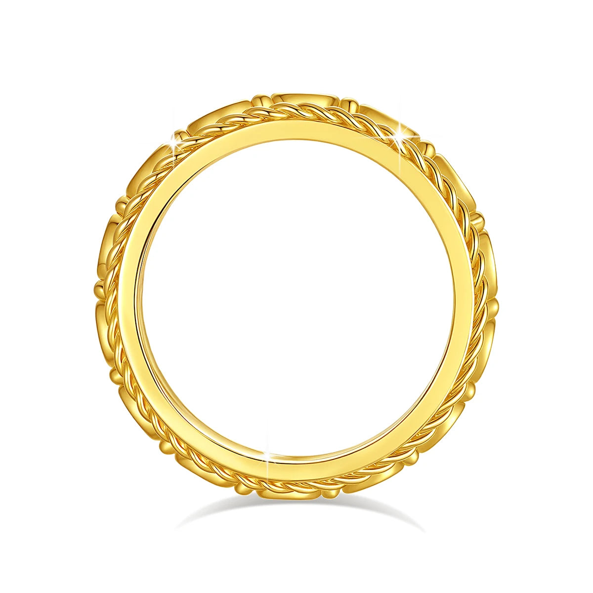 Moissanite Diamond Ring – 3mm 0.1ct Full Eternity Band | Real 14K Gold Au585 Unisex Anniversary & Party Jewelry