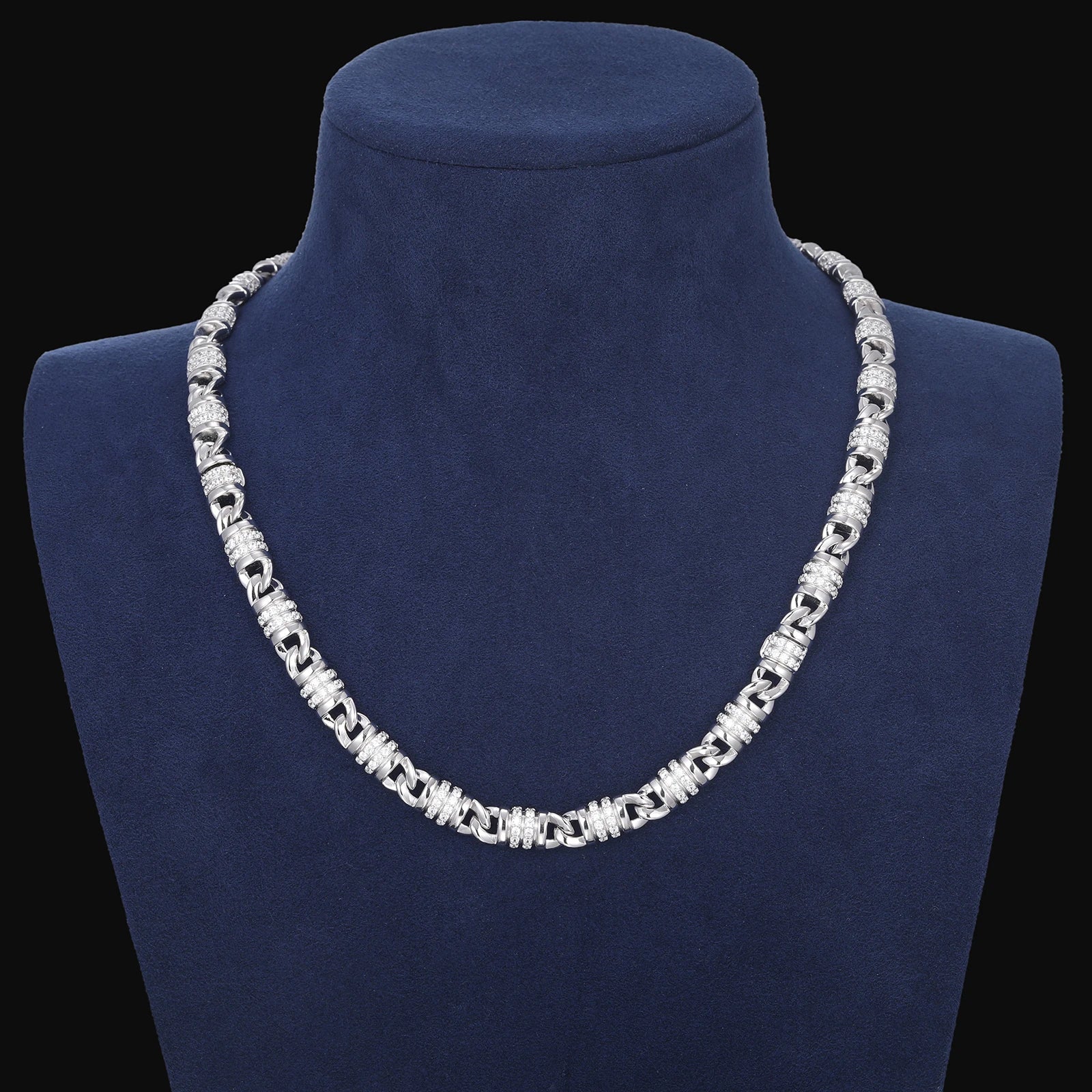 Moissanite Chain Necklace – Iced Out 3-in-1 Design | 925 Sterling Silver Hip Hop Jewelry for Men & Women