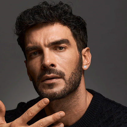 Baguette cut moissanite earrings