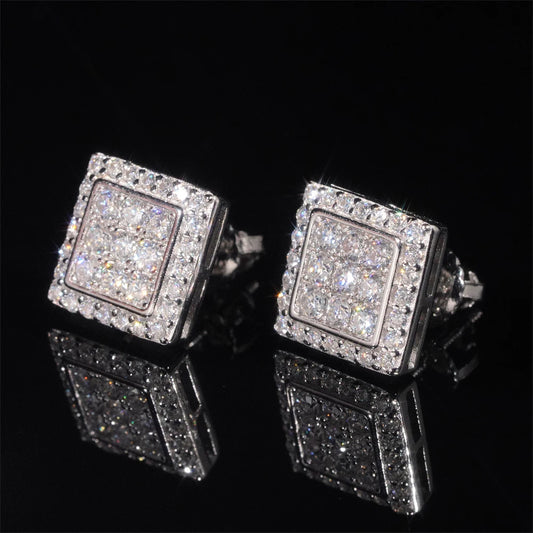 Princess multi cut earrings