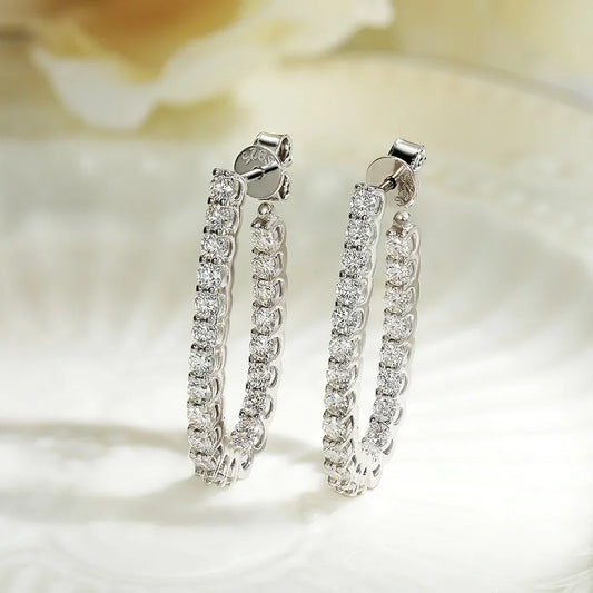Hoops moissanite