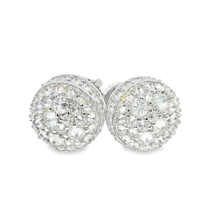 Upside down mosaic earrings moissanite