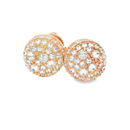 Upside down mosaic earrings moissanite